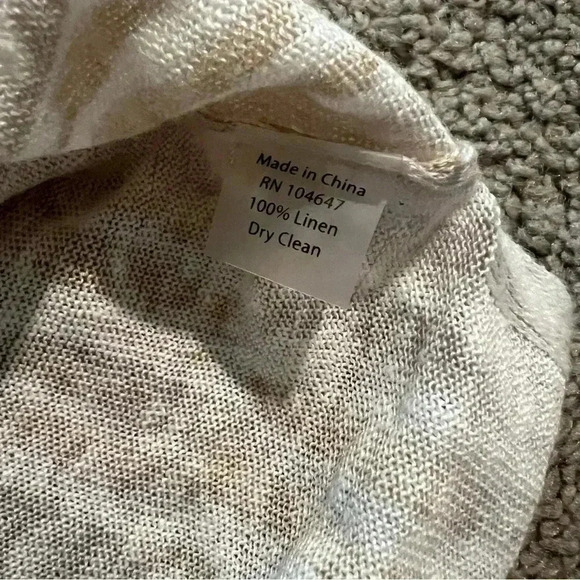 Kinross linen sweater beachwood multicolor women’s size small 3/4 sleeve NEW - Picture 6 of 8